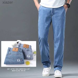 Jeans masculin 2024 Nouveau jeans de lyocell de printemps / été élastique pantalon en denim de la taille droite élastique
