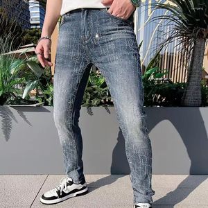 Men's Jeans 2024 RHINESTONE Classic Classic de haute qualité Designer Long Pants Luxury Jean Luxury