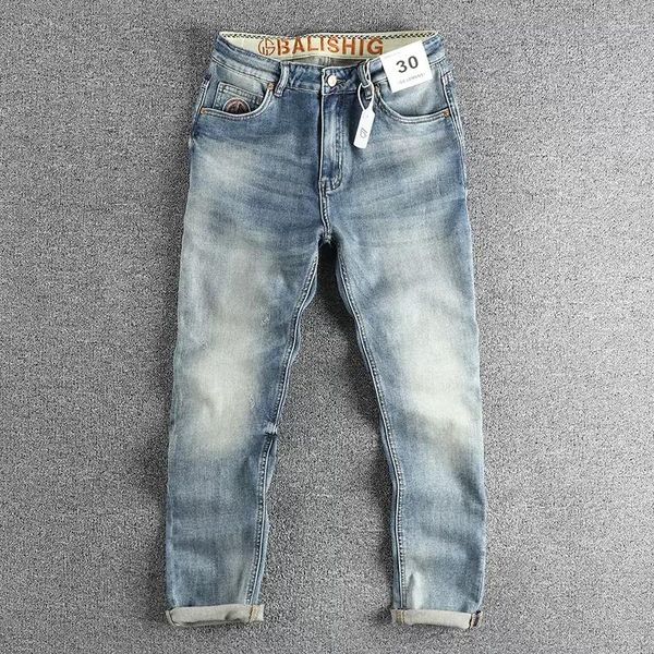 Jeans masculin 2024 Denim printemps et été avec embellissements de broderie à la mode pantalon long décontracté à jambe droite 114