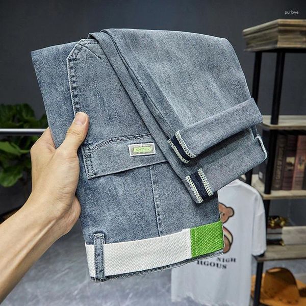 Jeans pour hommes 2024 Tendances du printemps et de l'été Pantalon brodé effilé à la cheville en vrac Saggy Harem