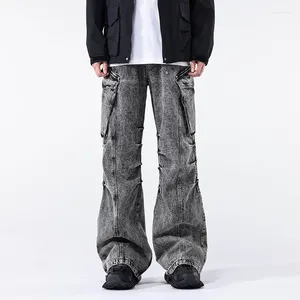 Jeans masculins 2024 printemps / été lavable lavable simple et confortable polyvalent pantalon micro-élastique boucheté noir