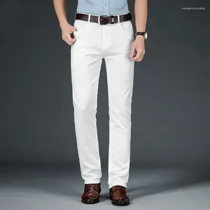 Jeans pour hommes 2024 Printemps Été Hommes Mode Casual Style Classique Business Droite Fit Pantalon Doux Mâle Avancé Pantalon Blanc 40
