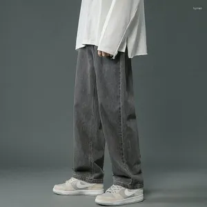 Jeans pour hommes 2024 Street Casual Baggy Mode coréenne Hip Hop Droite Pantalon à jambes larges Couple Denim Pantalon Noir Bleu Clair