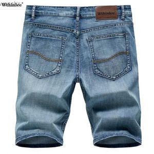 Jeans masculin 2024 Summer New Mens Denim Shorts classiques Black Blue Fashion Slim Fit Business Casual Jeans Mens Brandl2404