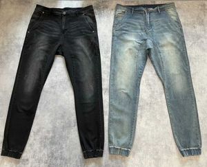 Jeans pour hommes 21ss Ins Manager même rappeur hip hop basique jean à jambes lavées vintage