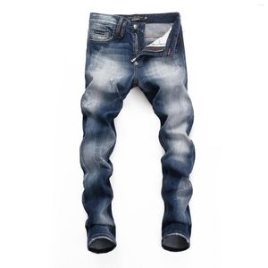 Heren jeans 22022 skeletten broek locomotief Italiaanse luxe goederen auto jeansd2