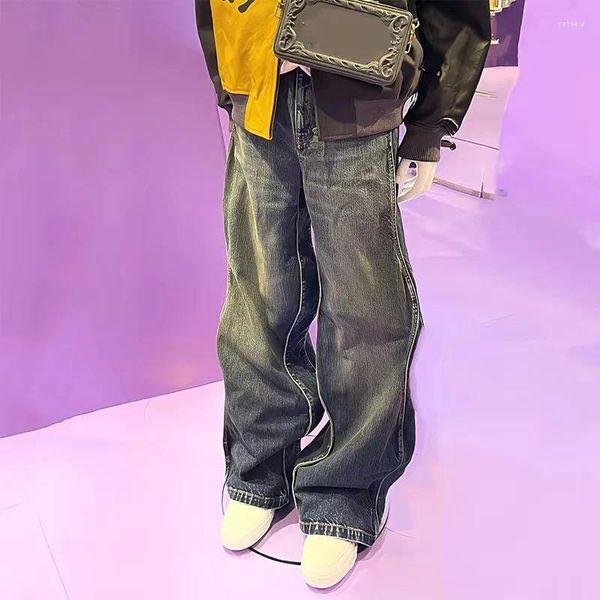 Jeans pour hommes 23SS Wave Twist Denim Washed Ligne en forme de coupe ample Pantalon de haute qualité Designer Vintage Mode Unisexe