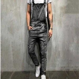 Hommes Jeans 3 Couleurs Hommes Designer Salopette Taille Haute Jarretelles Denim Pantalon Mode Casual Long pour Hommes S-xxl2inl