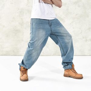 Jeans pour hommes 30-46 grande taille 2023 noir sarouel lâche Style coréen à la mode survêtement vêtements de travail décontracté Baggy Vintage