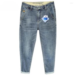 Jeans pour hommes 40 42 44 46 marque d'été sarouel ample tendance classique décontracté léger coton stretch pantalon court à la mode
