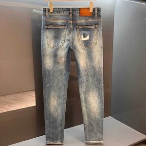 Mannen Jeans Amerikaanse designer jean broek mode brief borduren broek herfst winter losse rechte broek mannen vrouwen Z230728