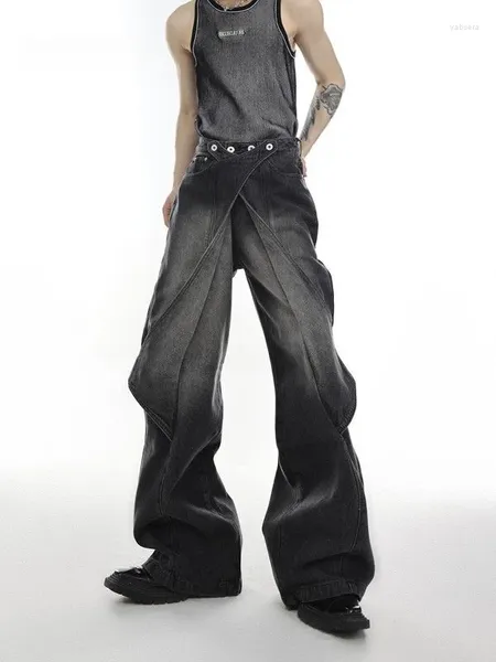 Jeans pour hommes American Heavy Duty en détresse Hommes et femmes 2024 Tendance nationale Niche Washed Retro Design Pantalon Cargo Pantalon