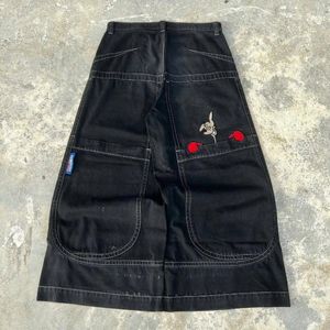 Jeans masculin American Jnco Big Pocket Boxing Kangaroo Print lavage large jambe Y2K Hip Hop Street décontractée Denim en vrac pour hommes et femmes pantalon