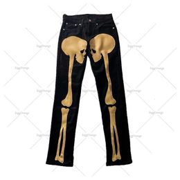 Men S jeans American Vintage Street geborduurde skelet jeans y2k High Street Hip Hop baggy plus size rechte been mager voor mannen 230823