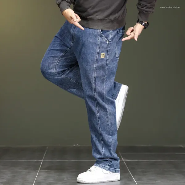 Jeans pour hommes Arrivée Mode Suepr Large Pantalon à jambe droite Lâche Plus Taille 30 31 32 33 34 36 38 40 42 44 46 48