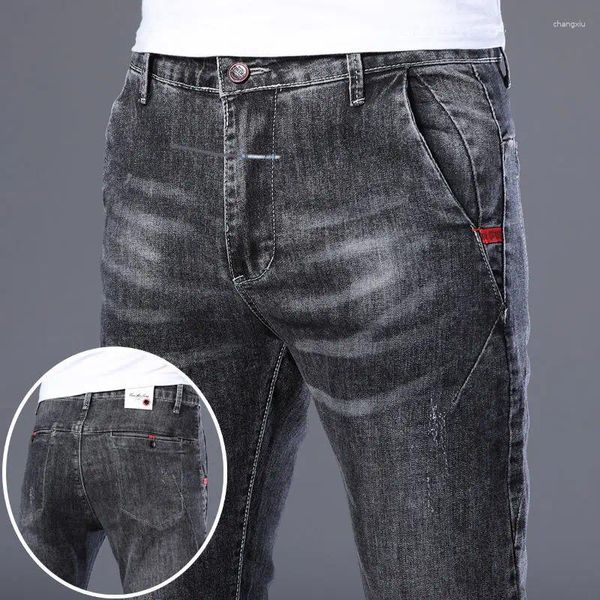 Jeans pour hommes Arrivée Slim Stretch Denim Pour Printemps Automne Casual Wear Style Coréen Vêtements De Luxe Designer Coton Pantalon