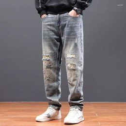 Mannen Jeans Collectie Lente Zomer Cargo Mannen Streetwear Denim Jogger Broek Baggy Harem Jean Broek Plus Size 2023 G110