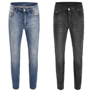 Jeans pour hommes Automne style américain marque de rue haute GD polyvalent classique lavé et blanchi coupe slim jeans à jambes élastiques mode masculine