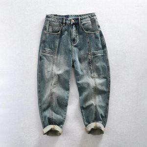 Jeans pour hommes Automne Coton Casual Straight Hommes Vêtements Lâche Streetwear Joggers Pantalon AG7177