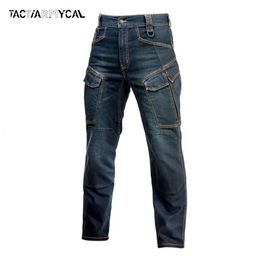 Jeans voor heren Herfst herenbroek Militaire tactische jeans Heren Cargobroek met meerdere zakken Casual rechte Dimem-jeansbroek Plus-maat S-4Xl 231130