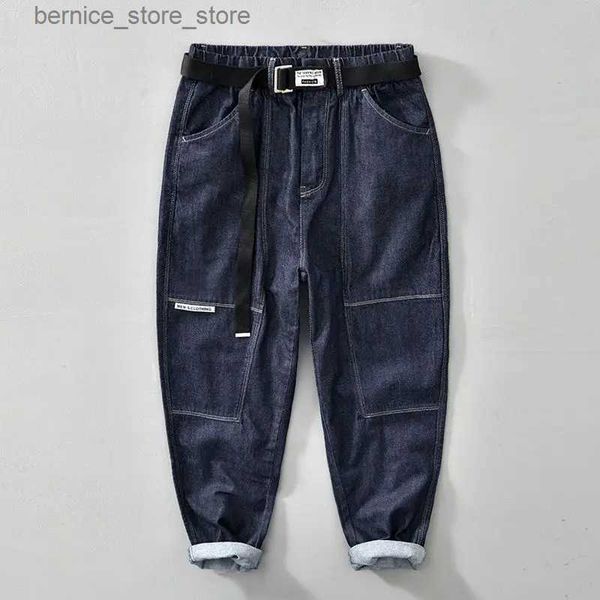 Jeans masculin automne nouveau hommes jeans japonais coton pure cargo pant