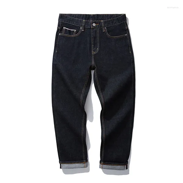 Jeans pour hommes Automne Rouge Oreille Tannin Lâche Droite All-match Stretch Plus Taille Pantalon Long Tendance