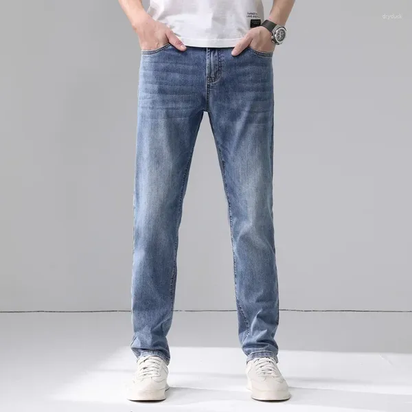 Jeans pour hommes Automne Slim Fit Pieds Élastique Tendance Édition Coréenne Pour Hommes Stretch Droit Denim Pantalon Mâle Marque Pantalon Plus Taille 40