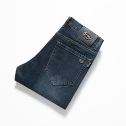Jeans pour hommes Automne Hiver Hommes Slim Fit Européen Américain TBicon Marque haut de gamme Petit pantalon droit (201-216 mince) F223-000