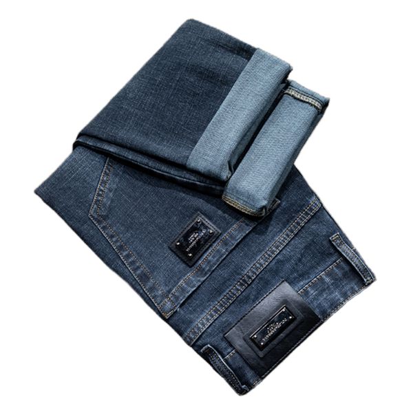 Jeans pour hommes Automne Hiver Hommes Slim Fit Marque européenne américaine haut de gamme Petit pantalon droit (201-216 mince) F229-0