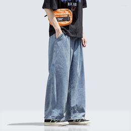 Herrjeans Baggy Japanska Oversize Demin Byxor Herr Streetwear Distressed Casual Lösa Klassiska byxor Herr Hip Hop Vintage