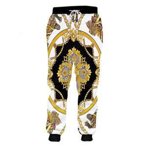 Jeans pour hommes baroque court luxe hommes joggeurs pantalon de survêtement 3D pantalon d'impression pantalon de jogging décontracté hip hop streetwear sport mâle 230925