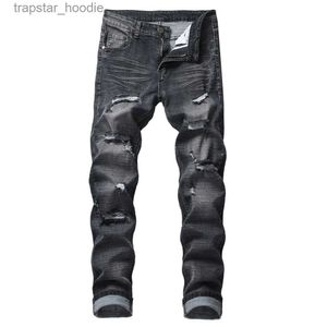 Men's Jeans Grande taille hommes jean Harajuku Fitness Streetwear Punk Rock creux trou pantalon 2019 nouveauté pantalon Vintage offre spéciale pantalon L230918