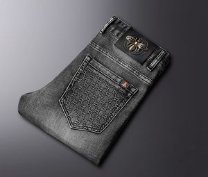 Heren jeans miljardair oechsli katoen mannen casual flexibiliteit slank fit elasticiteit borduurwerk hoge kwaliteit grootte 3242 230106