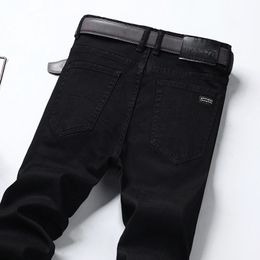 Men s Jeans Black Brand Men S Stretch 2023 Primavera Verano Business Casual Loose Straight Denim Pantalones Hombre Otoño Slim Pants 230724