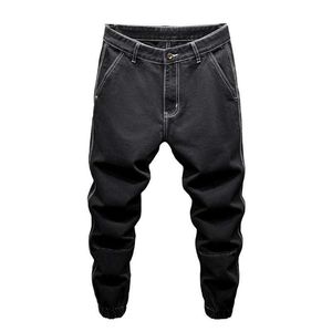 Jeans pour hommes Jeans noirs sarouel pour hommes pantalons de poche amples vêtements de rue coniques vêtements pour hommes denim cheval de Troie nouveautés en 2023 J240328