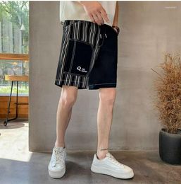 Heren Jeans Zwart Gewassen Straight Leg Denim Shorts 2023 Zomer Mode Toevallige Baggy Korte Y2k Mannelijke Merk Kleding Voor man