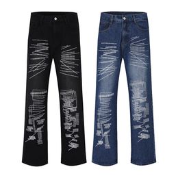 Jeans para hombres Blue Black XXL XL L M 2023SS Nice denim