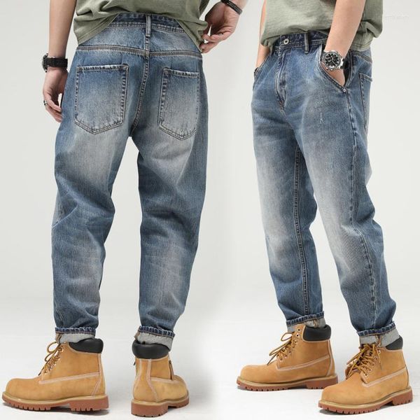 Pantalones vaqueros azules Cargo para hombre