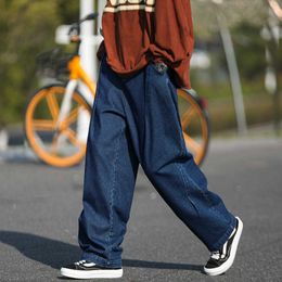 Herenjeans Blueblack Baggy Jeans Men Fashion Casual Oversized Wide Leg Jeans Men Men Streetwear Hip Hop Straight denim broek Heren broek Z0301