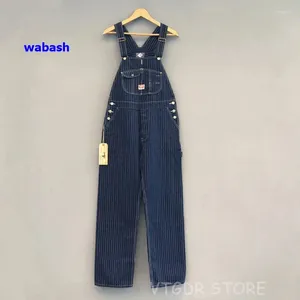 Jeans masculins Bob Dong 40s trois en un Wabash Stophing Savel Vintage High Back Denim Pantalon rétro