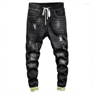 Pantalones vaqueros elásticos delgados de moda estilo clásico de negocios pantalones de mezclilla pantalones masculinos talla grande 44 46 48