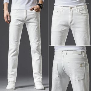 Brand de jeans pour hommes Arrivées White Fashion Casual Classic Classic Classic Slim Soft Tablers Male Pantalon Stretch Advanced Male