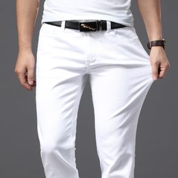 Jeans da uomo Brother Uomo Jeans bianchi Moda Casual Stile classico Pantaloni morbidi slim fit Pantaloni da uomo elasticizzati avanzati di marca 230512