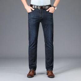 Heren Jeans BROWON Zomer Blauwe Mannen Broek Regelmatige Rechte Volledige Lengte Stretch Oversized Casual Kleding 231114