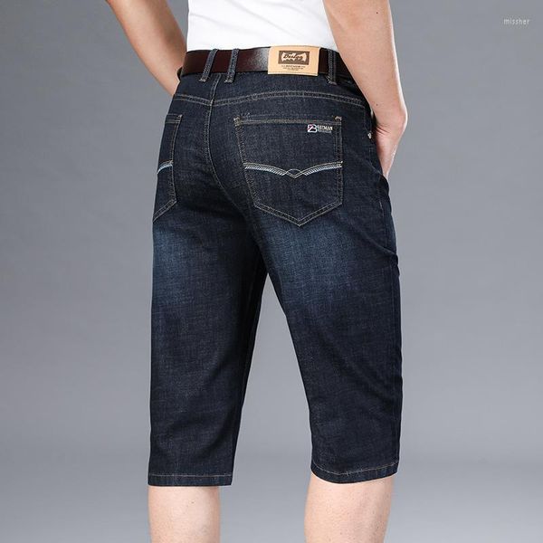 Jeans pour hommes Business Casual Stretch Denim Shorts Nice Summer Men's Trendy Brand Loose Straight Male High-Quality Classic PantsMen's Men '