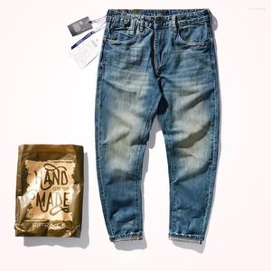 Jeans pour hommes Cargo Pantalon américain usé à la recherche d'un pantalon délavé Machete 3D Cutting Denim