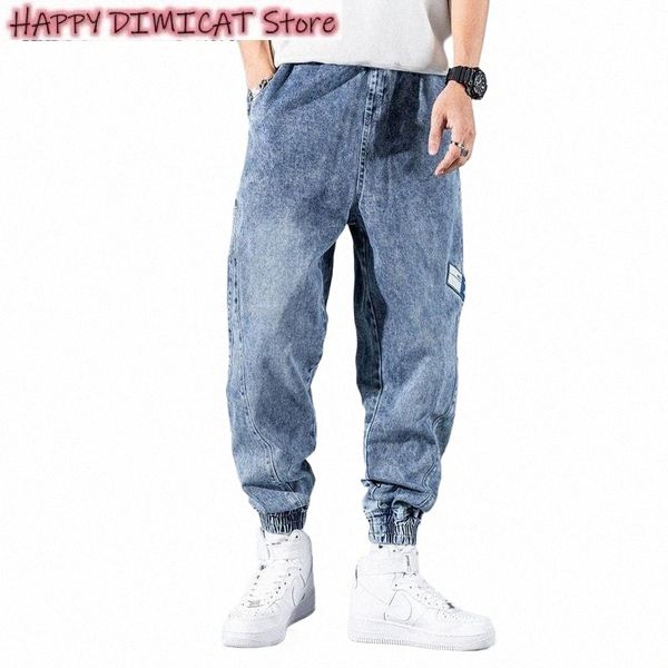 men's jeans Pantalon cargo Joggers pantalon Streetwear Hip Hop Harem jean pantalon hommes lâche Joggers Denim pantalon de survêtement décontracté Style coréen B5P2 #