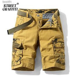 Jeans da uomo Pantaloncini cargo Uomo Primavera Estate Pantaloni da equitazione in cotone Berda Camouflage Denim Casual Lti-Tasche Pantaloni Abbigliamento Uomo Cargo ShortL231208