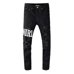 Jeans voor heren Casual streetwear Zwart Slim Fit Heren Dames Designer Herfst Masculina Letterbroek Heren Trendy Dance Club Skinny Jean Uomo Toursers 28-40 776250276