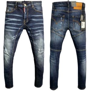Jeans masculin Cheiharper DSQ A509 Patch Work Classic Mens Denim Trafer Jeans Q240509